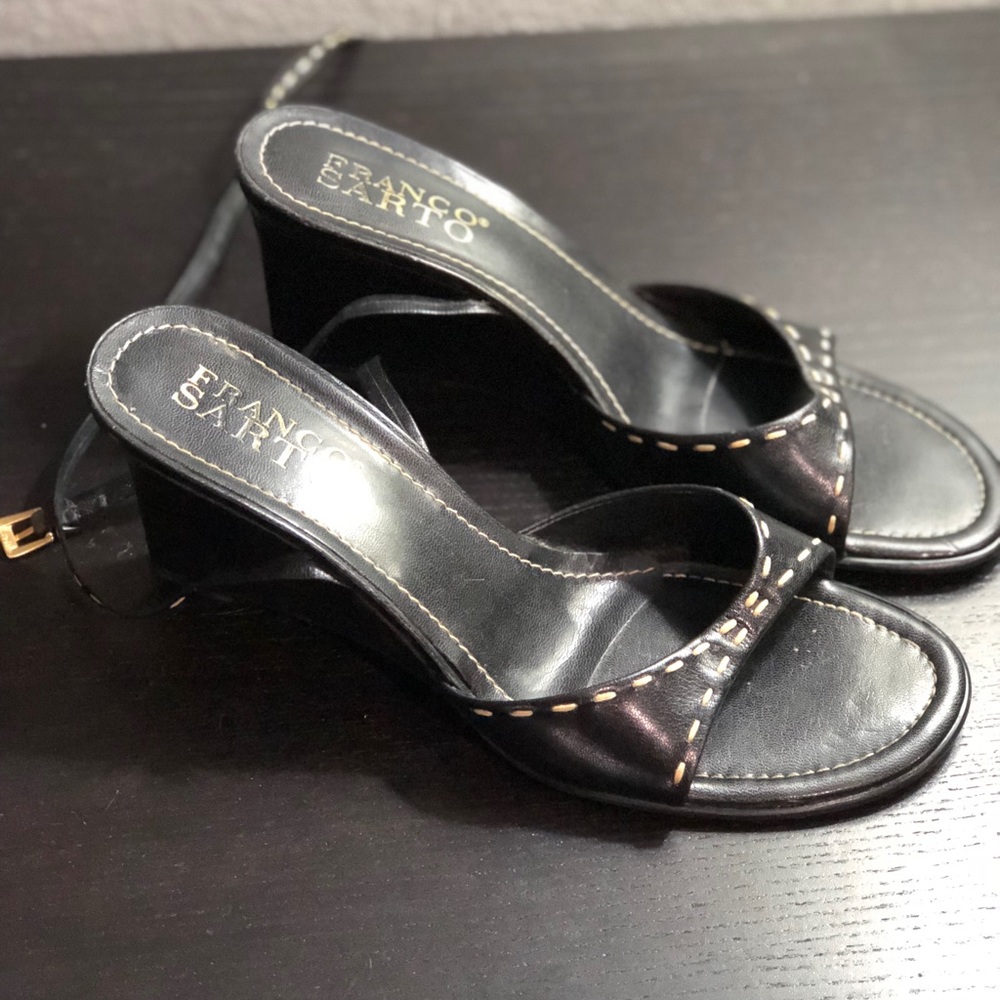 Womens Wedge Heel Ankle Wrap